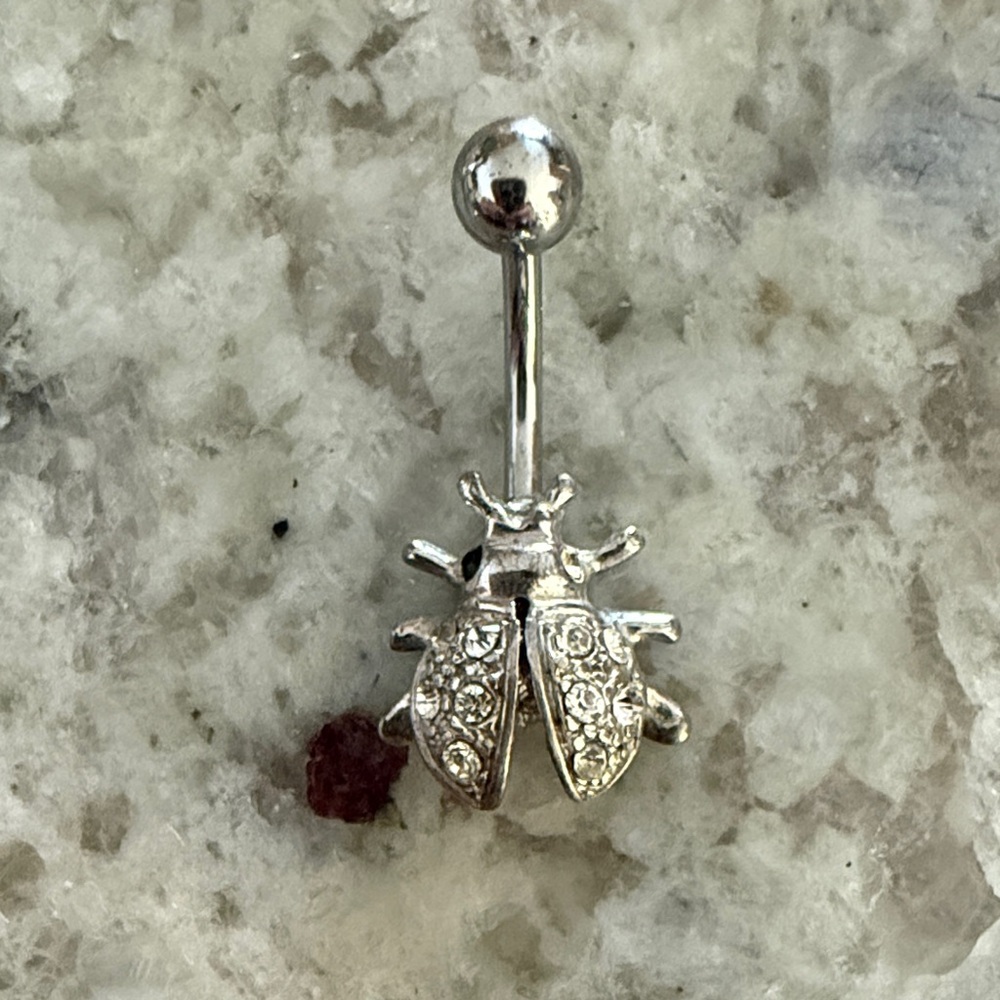 Silver Bee belly button